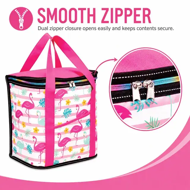 Personalized Cooler Bag - Insulated Picnic & Lunch Bag (600D + Microfiber, 29x17x28cm) — construction detail 2