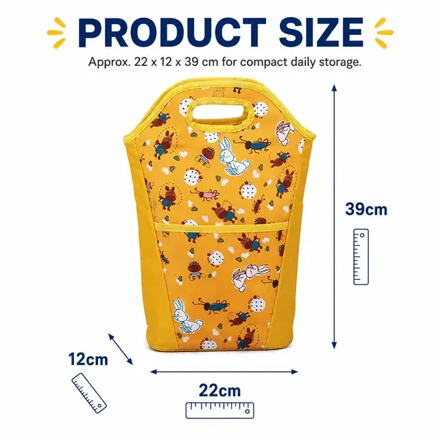 Personalized Lunch Cooler Bag (600D Polyester + PEVA, 22x12x39cm) — construction detail 2