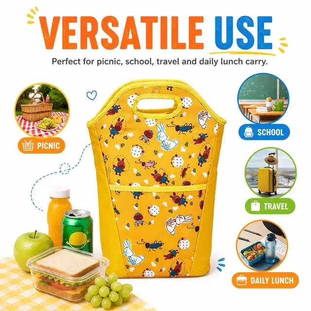 Personalized Lunch Cooler Bag (600D Polyester + PEVA, 22x12x39cm) — construction detail 4
