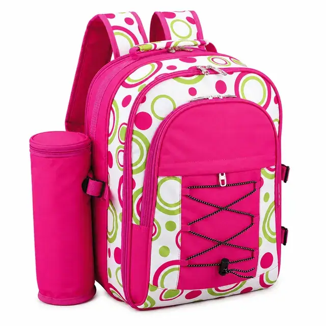 Picnic Backpack with Dual Shoulder Straps (600D Polyester + PEVA, 29*16*42cm) — product view