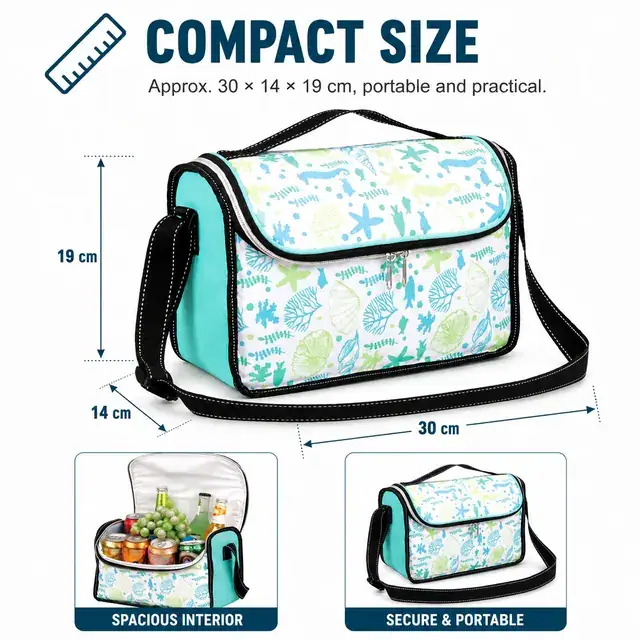 Picnic Bag Wholesale - Insulated Lunch Cooler Bag (600D + Microfiber, 30x14x19cm) — construction detail 2