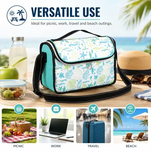 Picnic Bag Wholesale - Insulated Lunch Cooler Bag (600D + Microfiber, 30x14x19cm) — construction detail 4