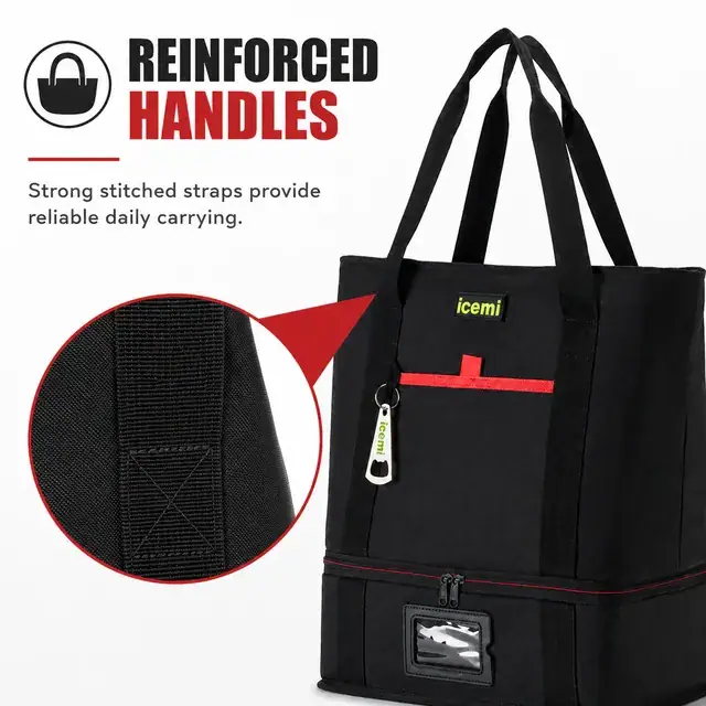 Picnic Cooler Bag (33*21*40cm, 1680D/600D PVC, Long-Term Insulation) — construction detail 1