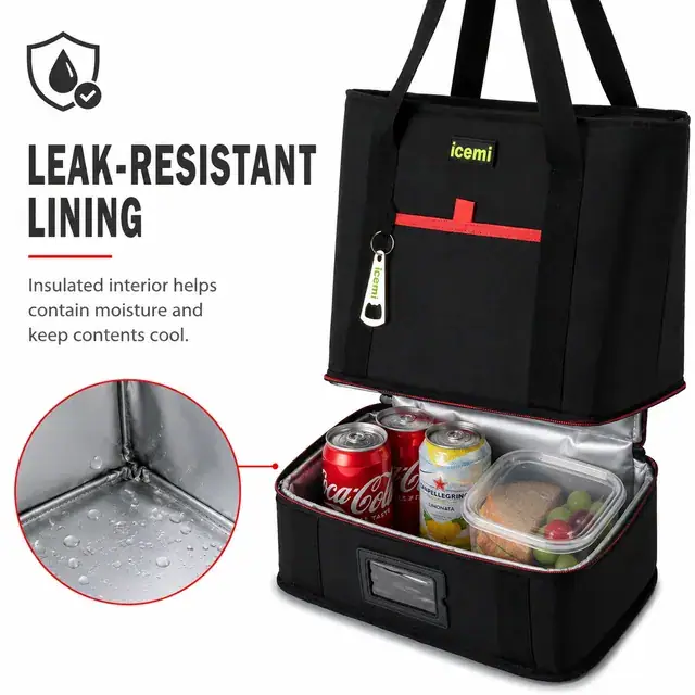 Picnic Cooler Bag (33*21*40cm, 1680D/600D PVC, Long-Term Insulation) — construction detail 2
