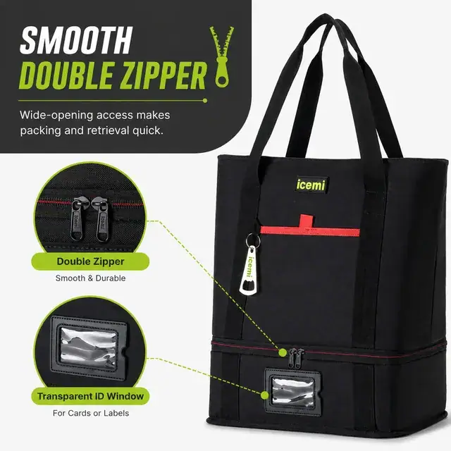 Picnic Cooler Bag (33*21*40cm, 1680D/600D PVC, Long-Term Insulation) — construction detail 3