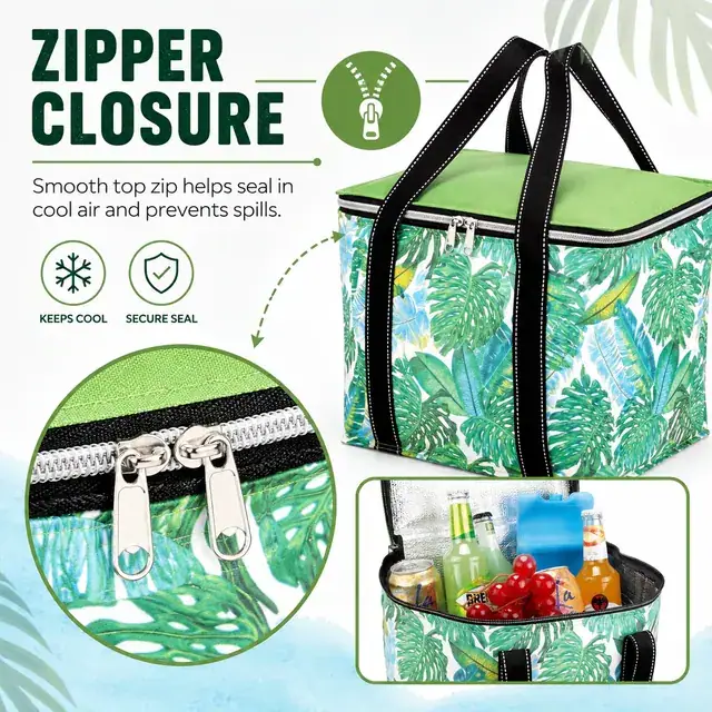 Picnic Cooler Bag OEM (28*20*28cm, 600D + Microfiber Lunch Cooler) — construction detail 2