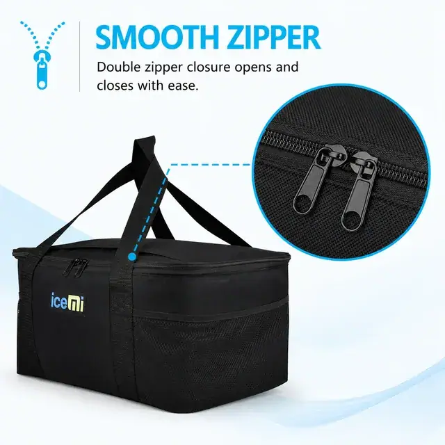 Picnic Cooler Bag (37*28*21cm, 600D/PVC, Leakproof Insulation) — construction detail 1