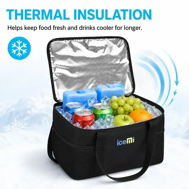 Picnic Cooler Bag (37*28*21cm, 600D/PVC, Leakproof Insulation) — construction detail 2