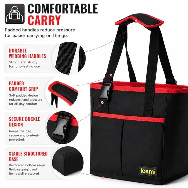 Picnic Cooler Bag (27*15*25cm, 600D/PVC, Leakproof Insulation) — construction detail 4