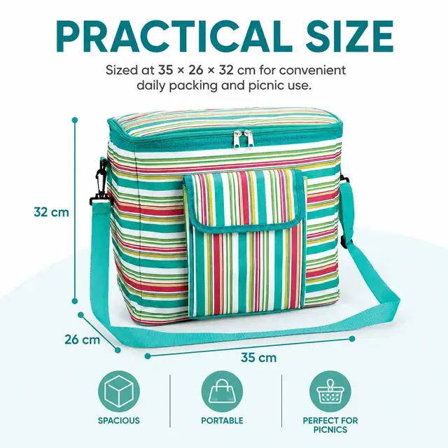 Picnic & Lunch Cooler Bag (600D PU, 35x26x32cm) — construction detail 3