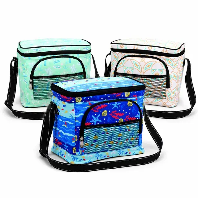 Portable Insulated Picnic Cooler Bag for Beach & Travel (29*20*25cm, 600D Polyester) — product view