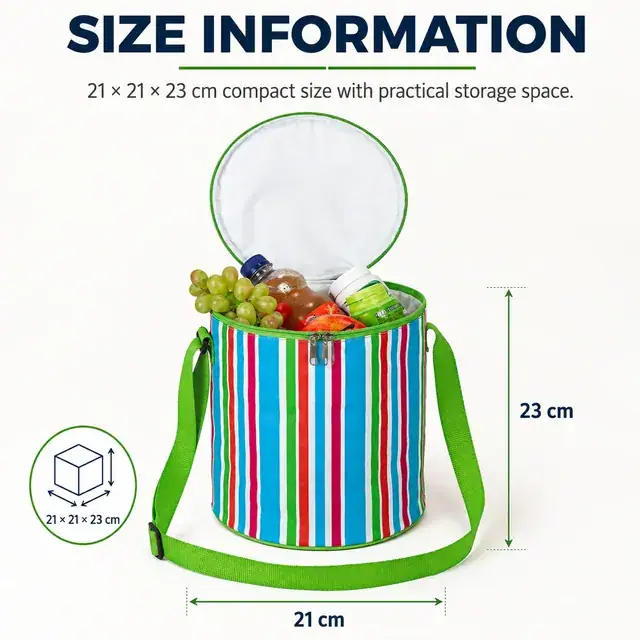 Portable Water Bottle Carrier Picnic Bag (21*21*23cm, 600D Polyester) — construction detail 2