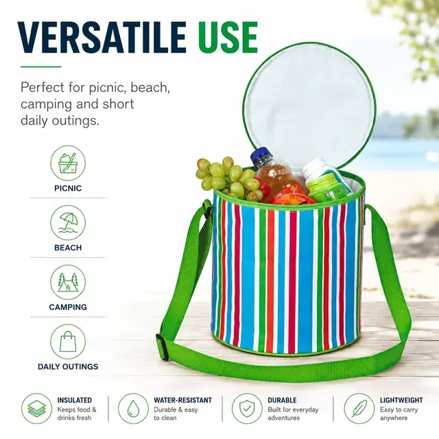 Portable Water Bottle Carrier Picnic Bag (21*21*23cm, 600D Polyester) — construction detail 4