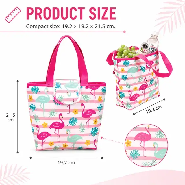 Soft Waterproof Cooler Bag for Picnic & Lunch (600D + Microfiber, 19.2x19.2x21.5cm) — construction detail 1