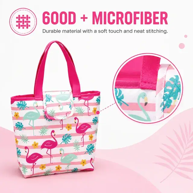 Soft Waterproof Cooler Bag for Picnic & Lunch (600D + Microfiber, 19.2x19.2x21.5cm) — construction detail 2