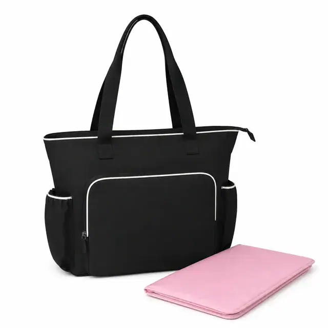 Spacious Baby Diaper Tote Bag — 32 x 12 x 35 cm — product view