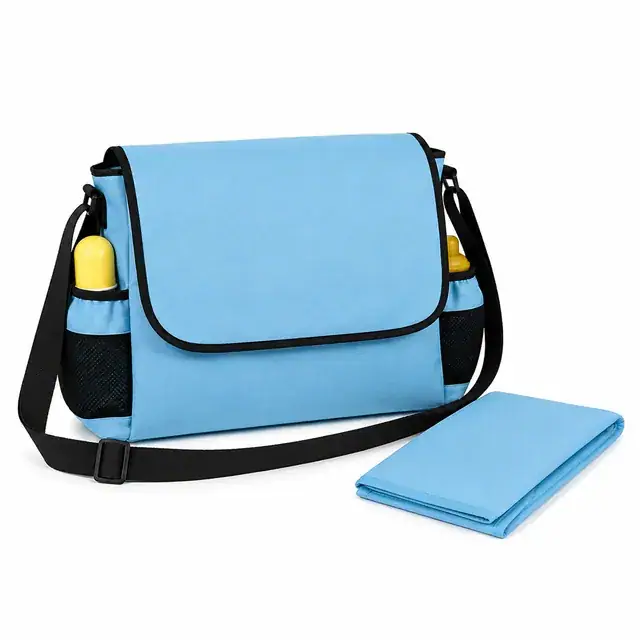 Stylish Baby Diaper Messenger Bag — 41 x 12 x 26 cm — product view