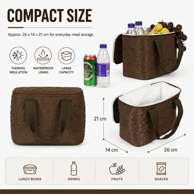 Thermal Box Lunch Bag - Large-Capacity Waterproof Backpack (Polyester) — construction detail 1