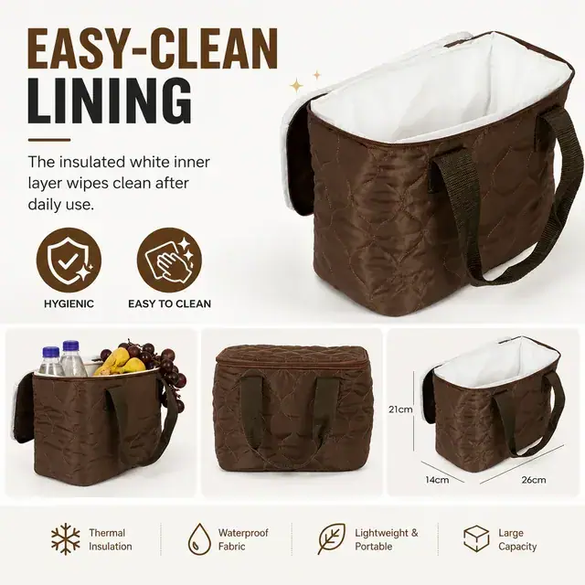 Thermal Box Lunch Bag - Large-Capacity Waterproof Backpack (Polyester) — construction detail 3