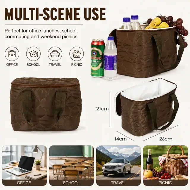 Thermal Box Lunch Bag - Large-Capacity Waterproof Backpack (Polyester) — construction detail 4