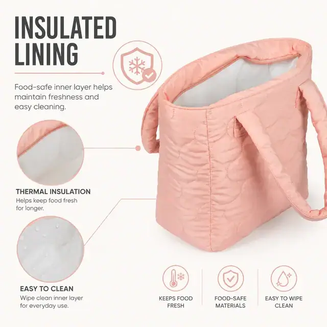 Thermal Cooler Lunch Bag with Custom Logo for Outdoor (Polyester, Leakproof) — construction detail 4