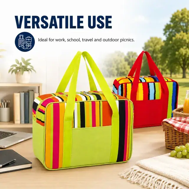 Thermal Picnic Cooler Lunch Bag - Wholesale (600D Polyester + PEVA, 35x16x25cm) — construction detail 4