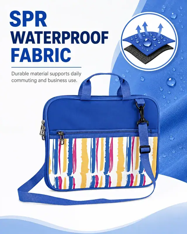 13" Waterproof Business Shoulder Laptop Bag — SPR, 35×3×27 cm — construction detail 2