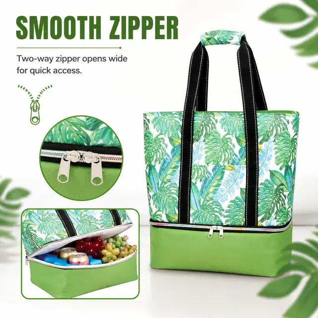 Waterproof Cooler Bag Picnic/Lunch Bag (600D + Microfiber, (43+35)*22*38cm) — construction detail 3