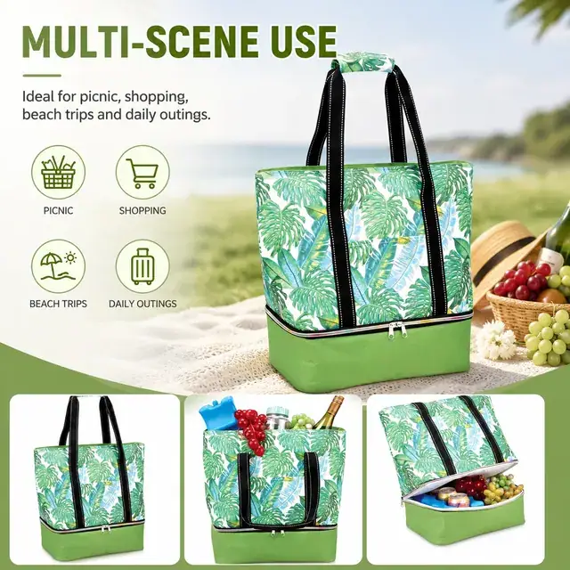 Waterproof Cooler Bag Picnic/Lunch Bag (600D + Microfiber, (43+35)*22*38cm) — construction detail 4