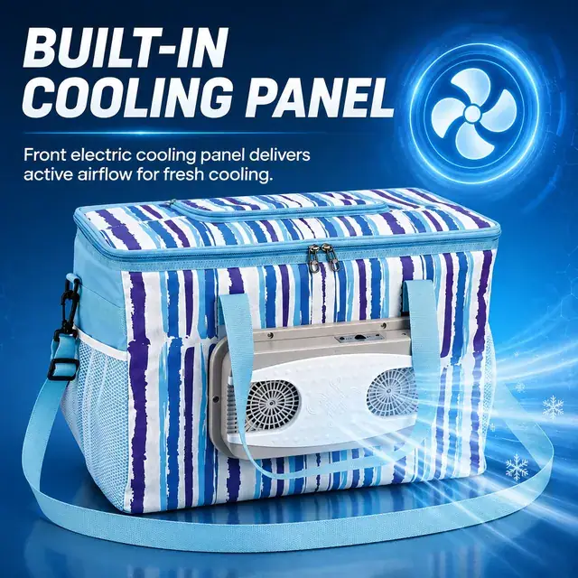 Wholesale Electric Car Cooler Bag 600D Polyester+PEVA 47×28×32cm — construction detail 2