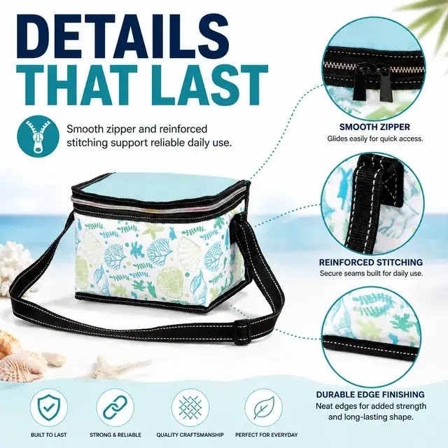Wine Cooler Bag Picnic/Lunch Bag (600D + Microfiber, 22*14.5*16cm) — construction detail 4